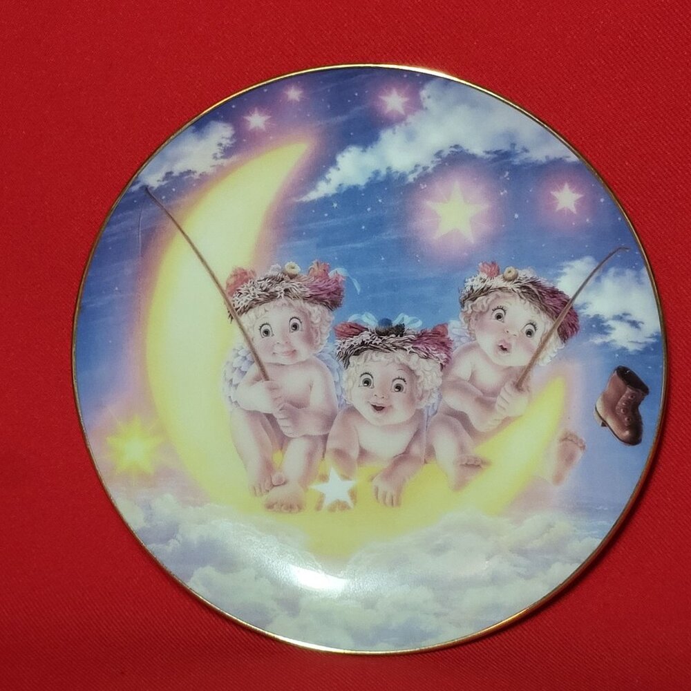 Vintage Dreamsicles By The Light of the Moon Angel Cherub Collectible Plate 1994